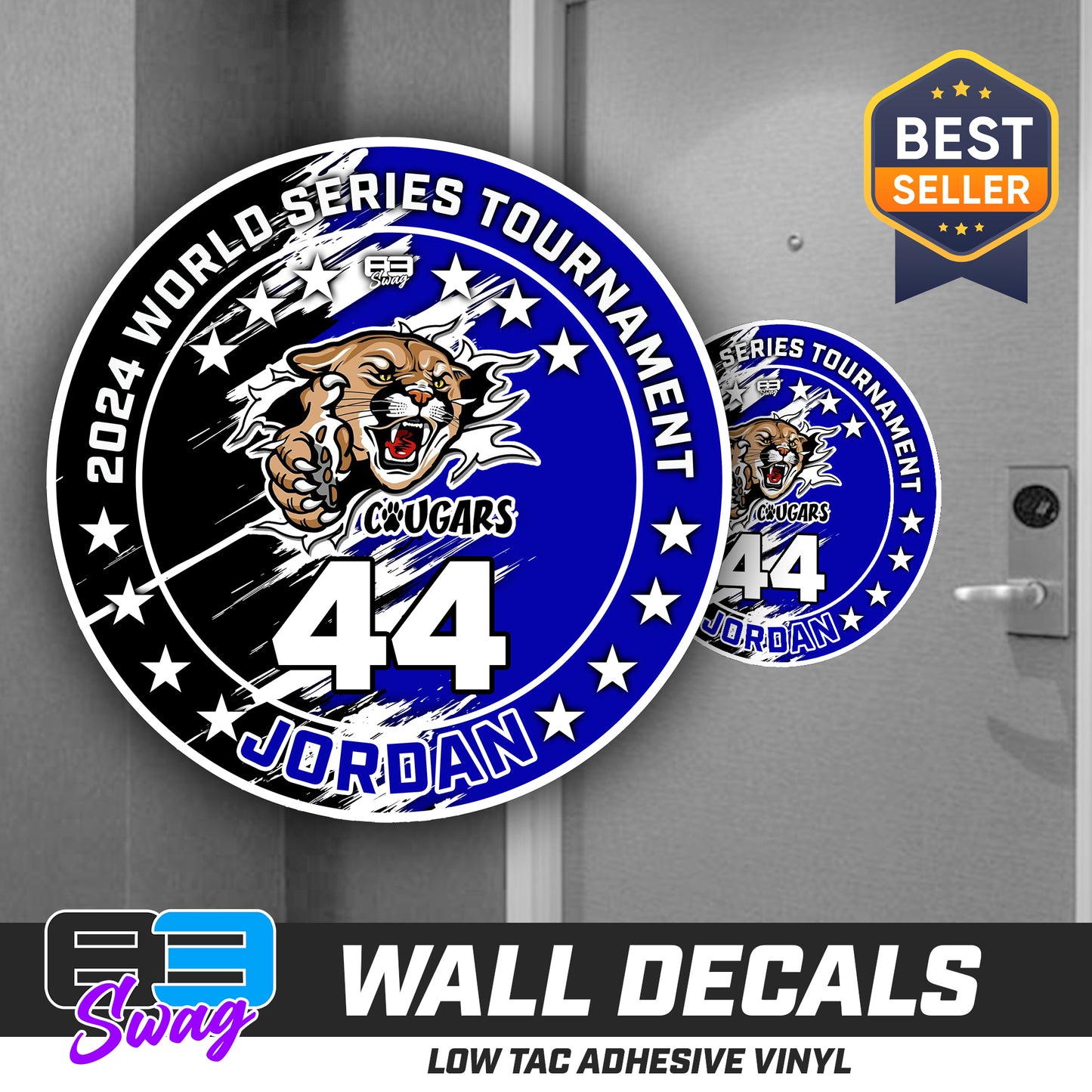 TEAM ORDER ONLY - LOW TAC WALL DECAL! - North Caroline Cougars Football