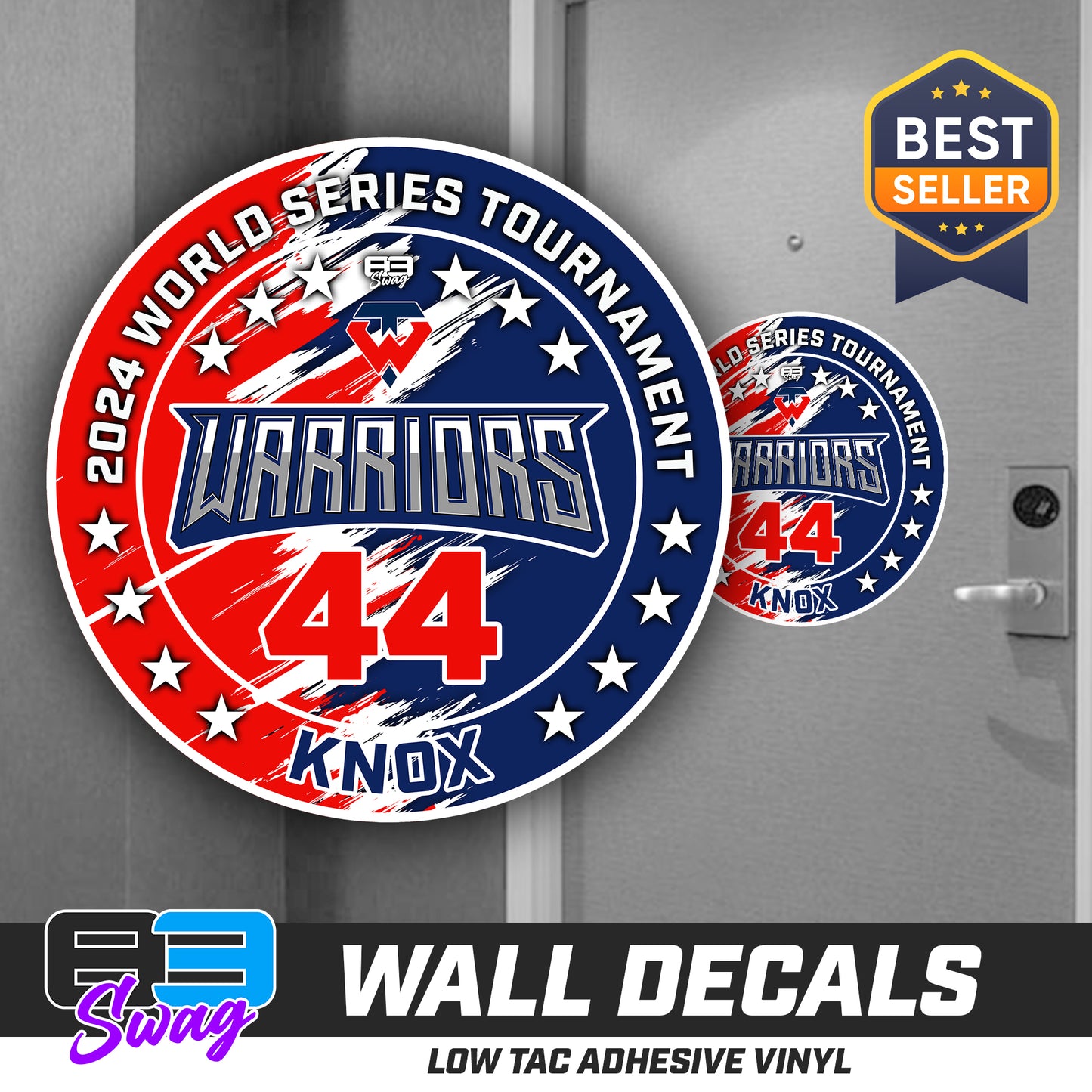 TEAM ORDER ONLY - LOW TAC WALL DECAL! - Tampa Warriors Baseball