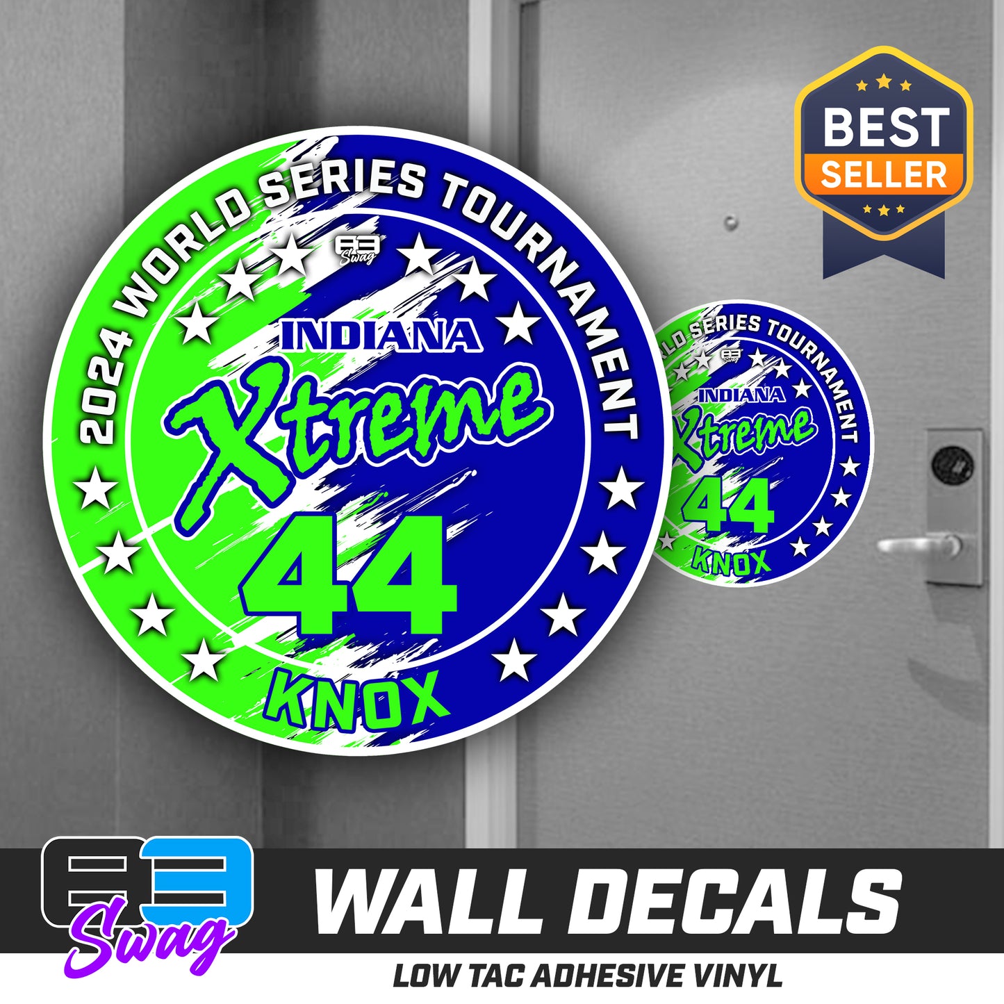 TEAM ORDER ONLY - LOW TAC WALL DECAL! - Indiana Xtreme Softball