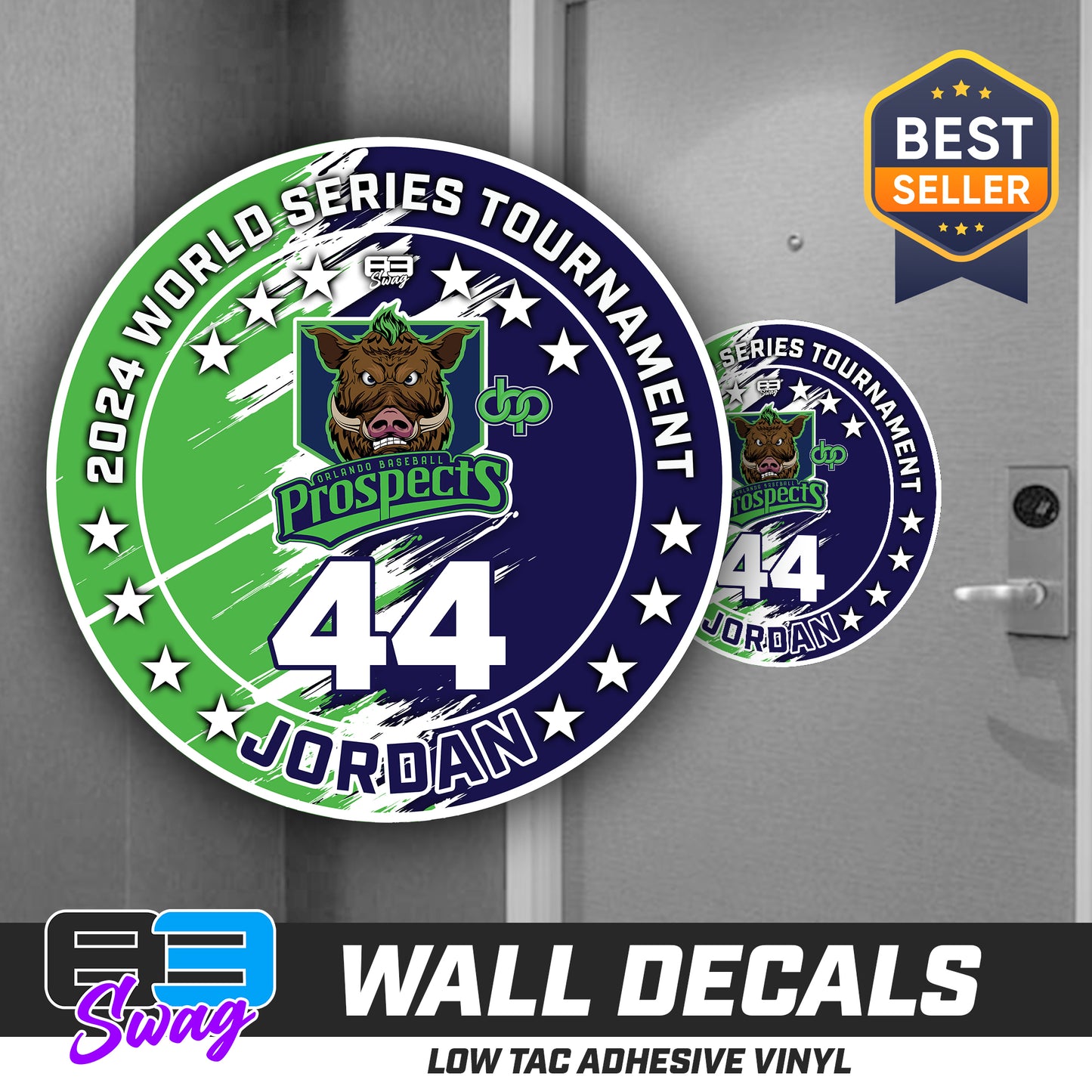 TEAM ORDER ONLY - LOW TAC WALL DECAL! - Orlando Baseball Prospects - War Hogs