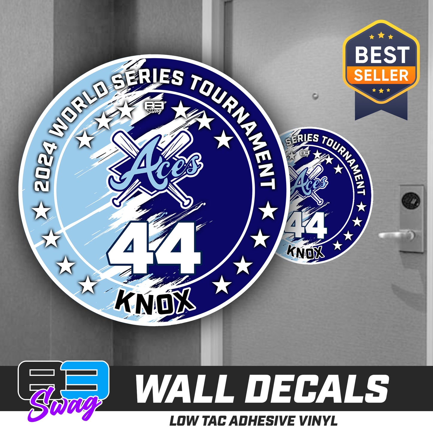 TEAM ORDER ONLY - LOW TAC WALL DECAL! - Aces Baseball