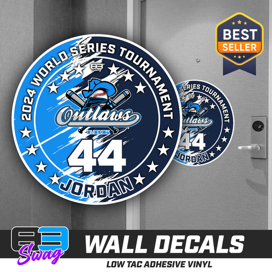 TEAM ORDER ONLY - LOW TAC WALL DECAL! - Outlaws Baseball