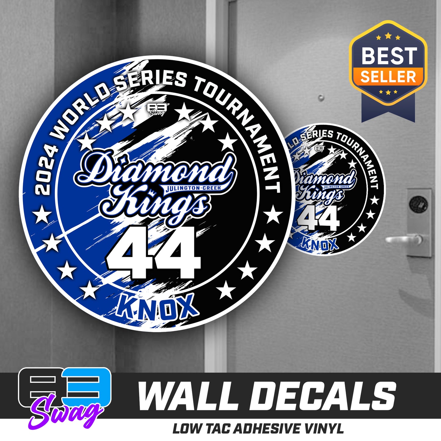 TEAM ORDER ONLY - LOW TAC WALL DECAL! - JCB Diamond Kings Baseball