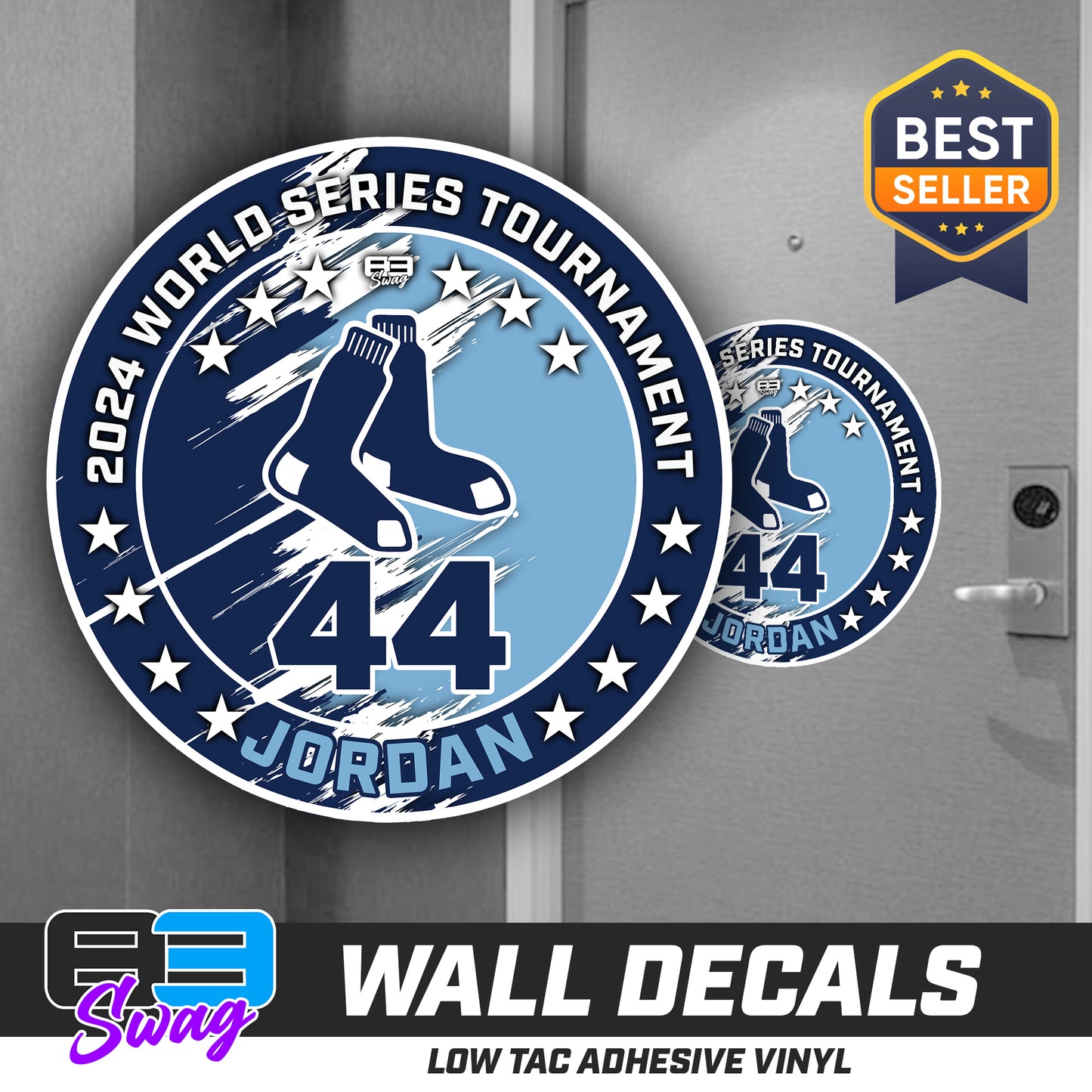 TEAM ORDER ONLY - LOW TAC WALL DECAL! - Blue Sox