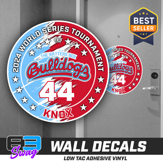 TEAM ORDER ONLY - LOW TAC WALL DECAL! - Batters Box Bulldogs Softball