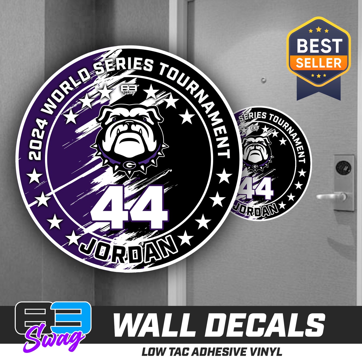 TEAM ORDER ONLY - LOW TAC WALL DECAL! - Geraldine Bulldogs Football