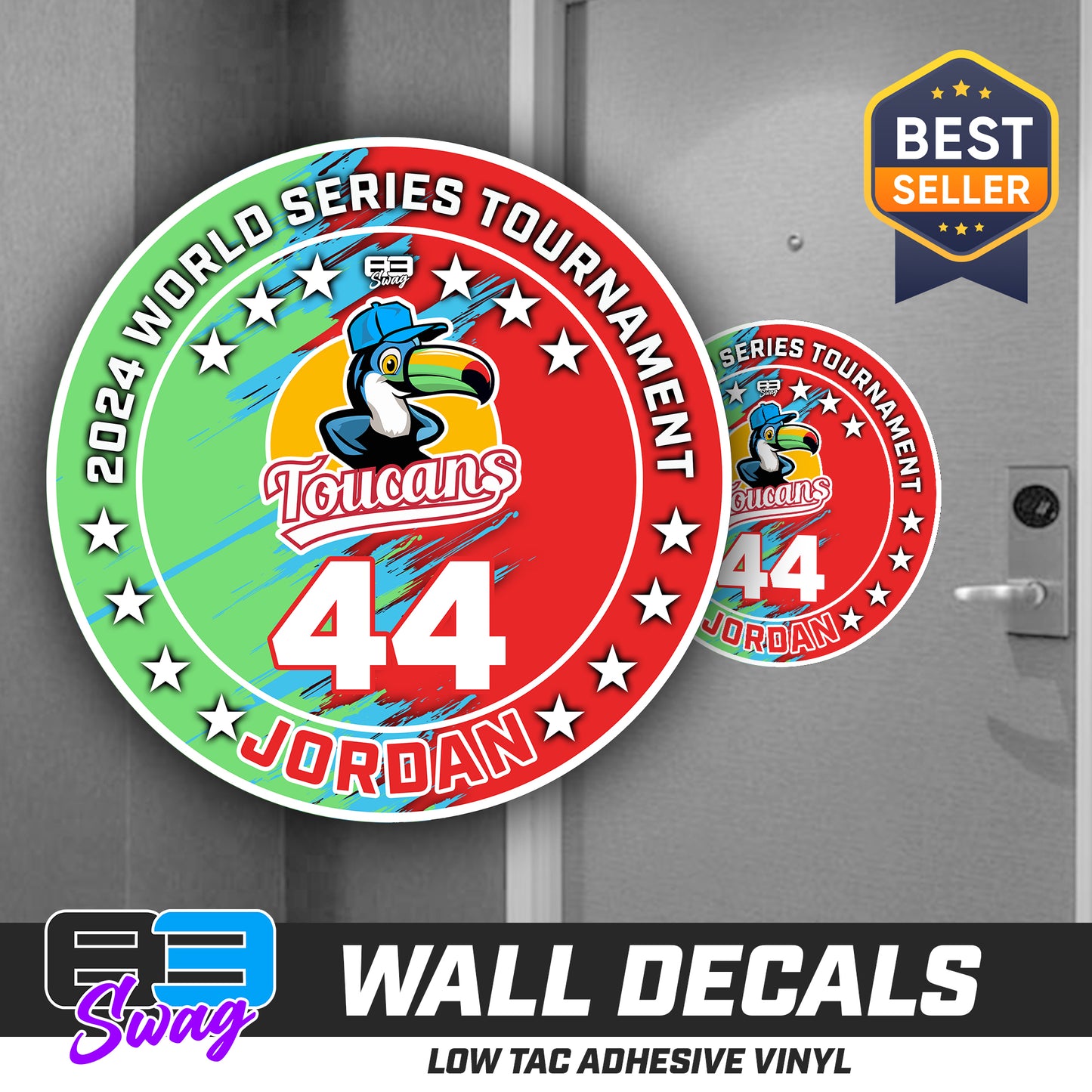 TEAM ORDER ONLY - LOW TAC WALL DECAL! - Toucans Baseball LV