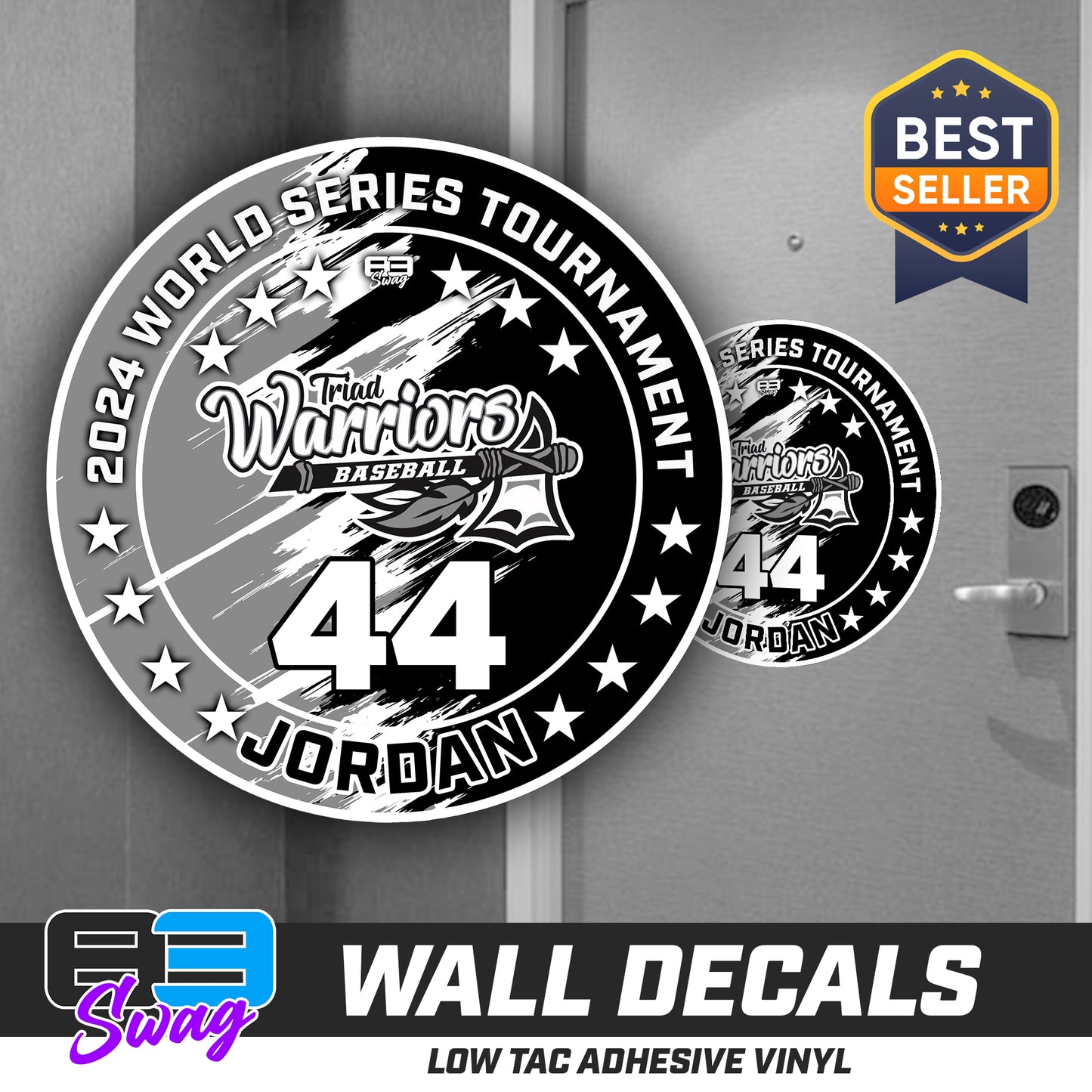 TEAM ORDER ONLY - LOW TAC WALL DECAL! - Triad Warriors Baseball