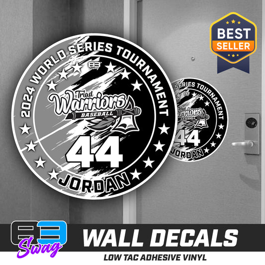 TEAM ORDER ONLY - LOW TAC WALL DECAL! - Triad Warriors Baseball