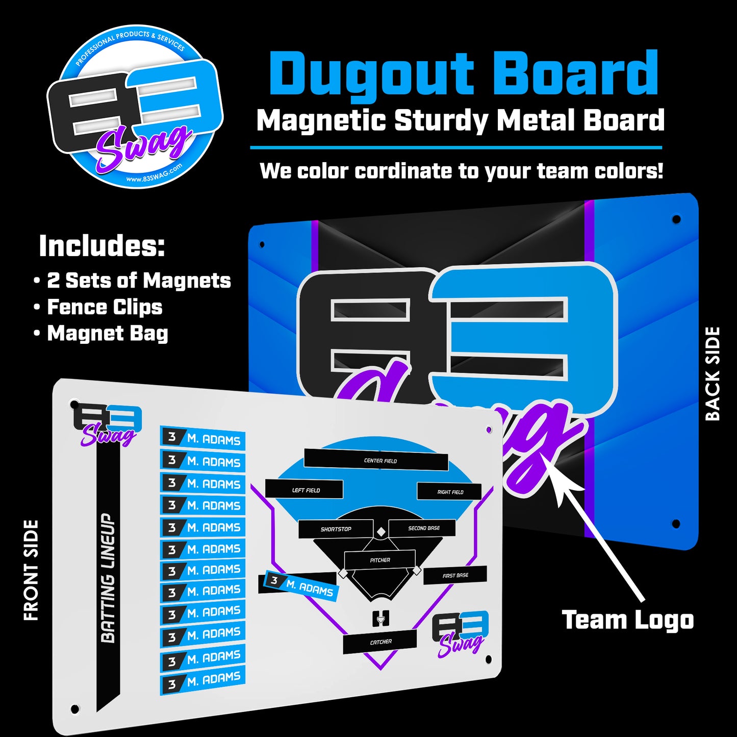 Custom Team Roster Magnetic Board