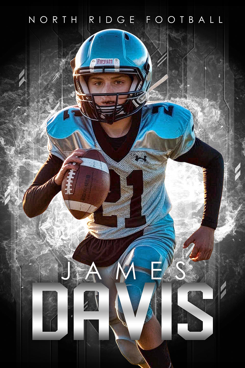 SPORTS POSTER/BANNER PHOTOSHOP TEMPLATE • "Electric Steel"