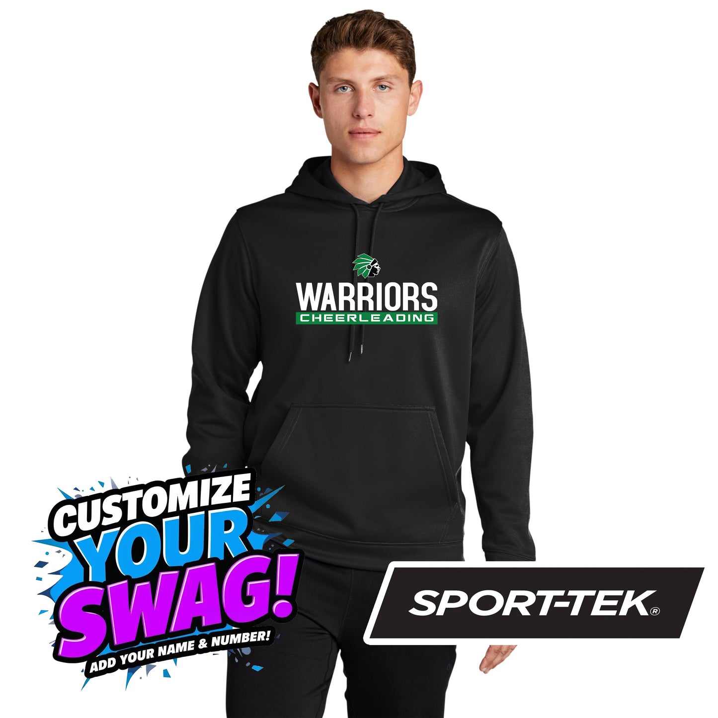 Sport-Tek Sport-Wick Fleece Hooded Pullover F244 - Hopatcong Warriors Cheer
