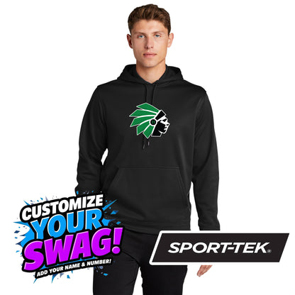 Sport-Tek Sport-Wick Fleece Hooded Pullover F244 - Hopatcong Warriors Football & Cheer