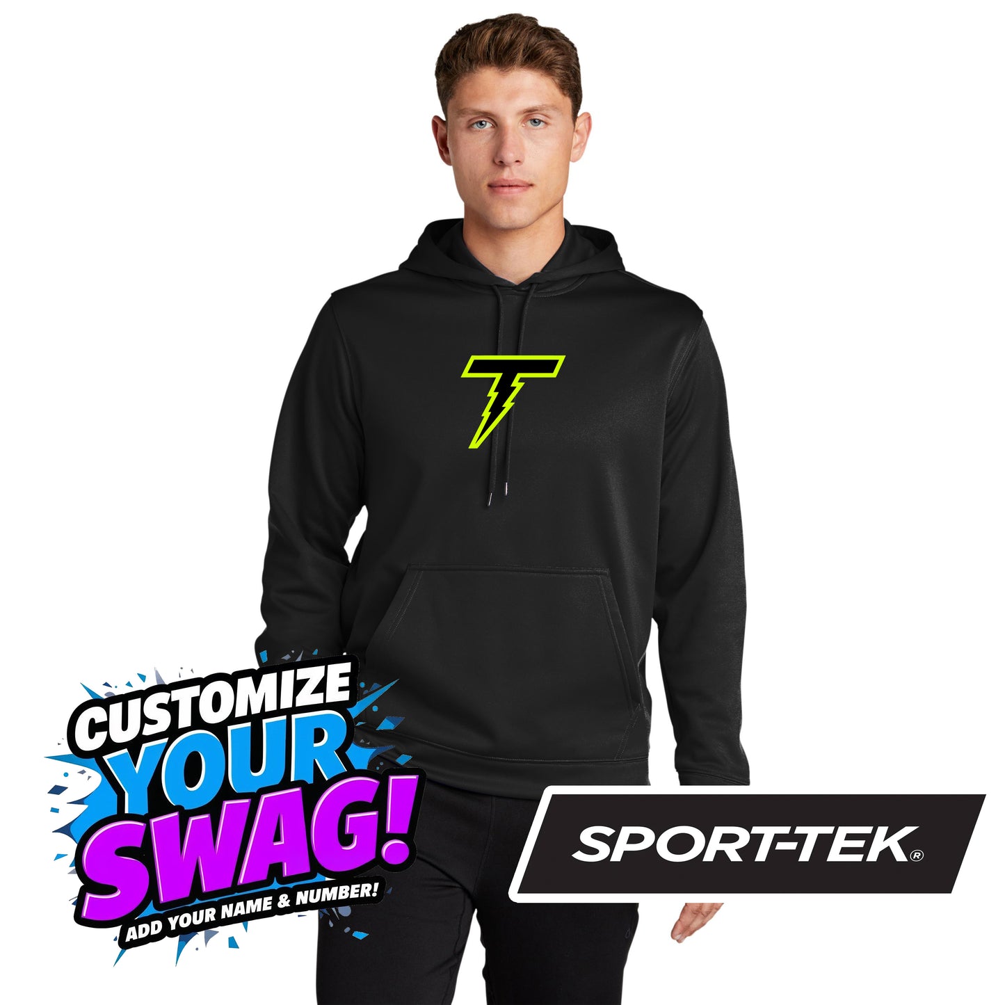 Sport-Tek Sport-Wick Fleece Hooded Pullover F244 - Ponte Vedra Thunder Baseball