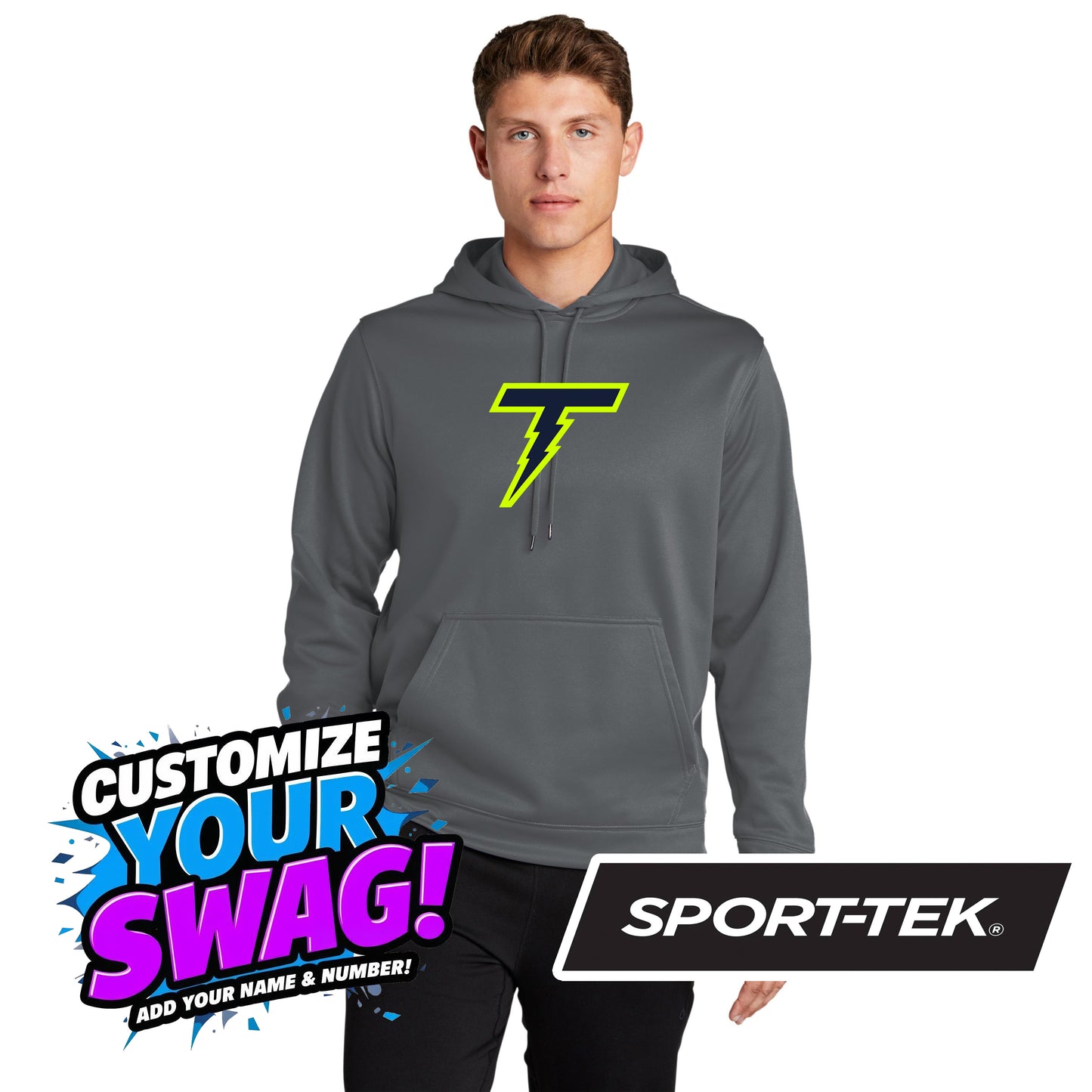 Sport-Tek Sport-Wick Fleece Hooded Pullover F244 - Ponte Vedra Thunder Baseball