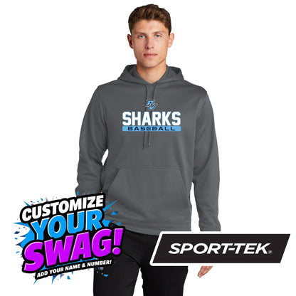 Sport-Tek Sport-Wick Fleece Hooded Pullover - PVAA Sharks