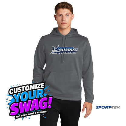 Sport-Tek Sport-Wick Fleece Hooded Pullover - PVAA Sharks