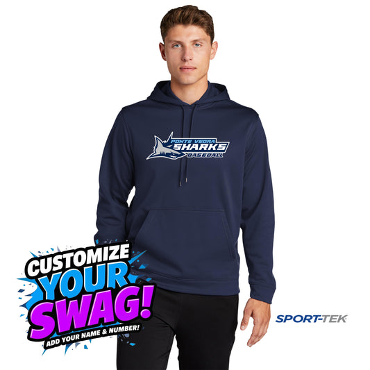 Sport-Tek Sport-Wick Fleece Hooded Pullover - PVAA Sharks