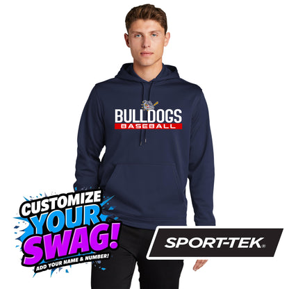 Sport-Tek Sport-Wick Fleece Hooded Pullover F244 - Bloomingdale Bulldogs Baseball