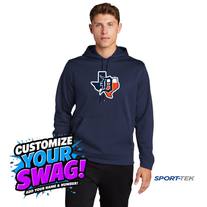 Sport-Tek Sport-Wick Fleece Hooded Pullover - Dallas Tigers Baseball