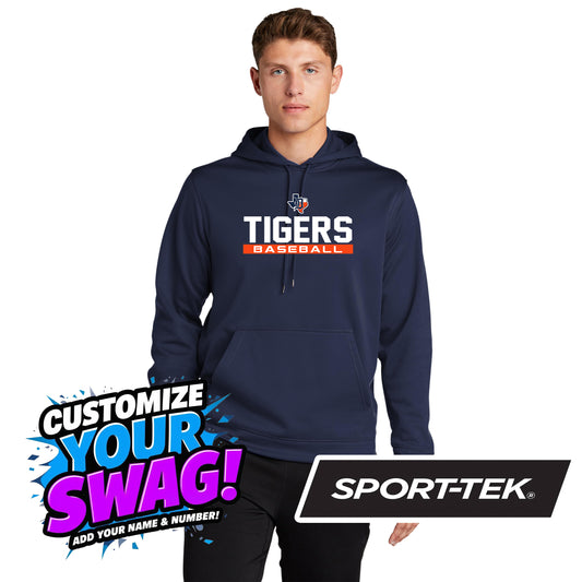Sport-Tek Sport-Wick Fleece Hooded Pullover F244 - Dallas Tigers Baseball