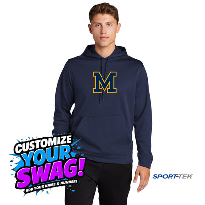 Sport-Tek Sport-Wick Fleece Hooded Pullover - Midland Baseball