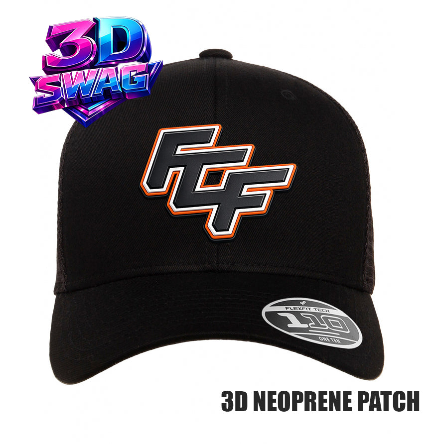FCF FLIGHT - 3D PATCH TEAM HATS - Flexfit 110M Mesh Hat