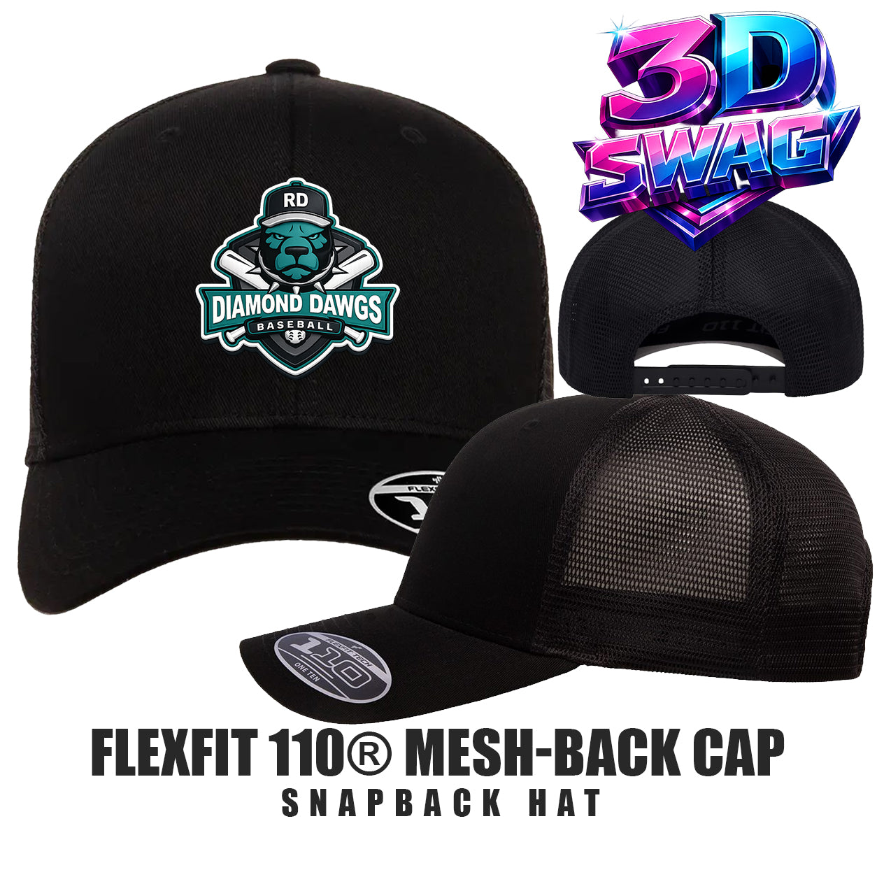 DIAMOND DAWGS - Flexfit 110M Adult 110reg Mesh Cap