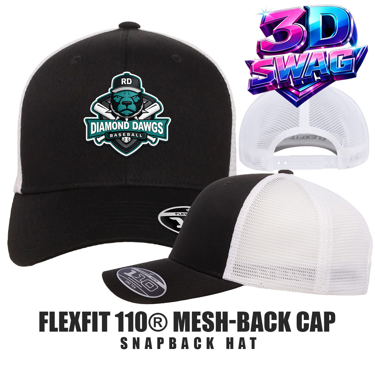 DIAMOND DAWGS - Flexfit 110M Adult 110reg Mesh Cap