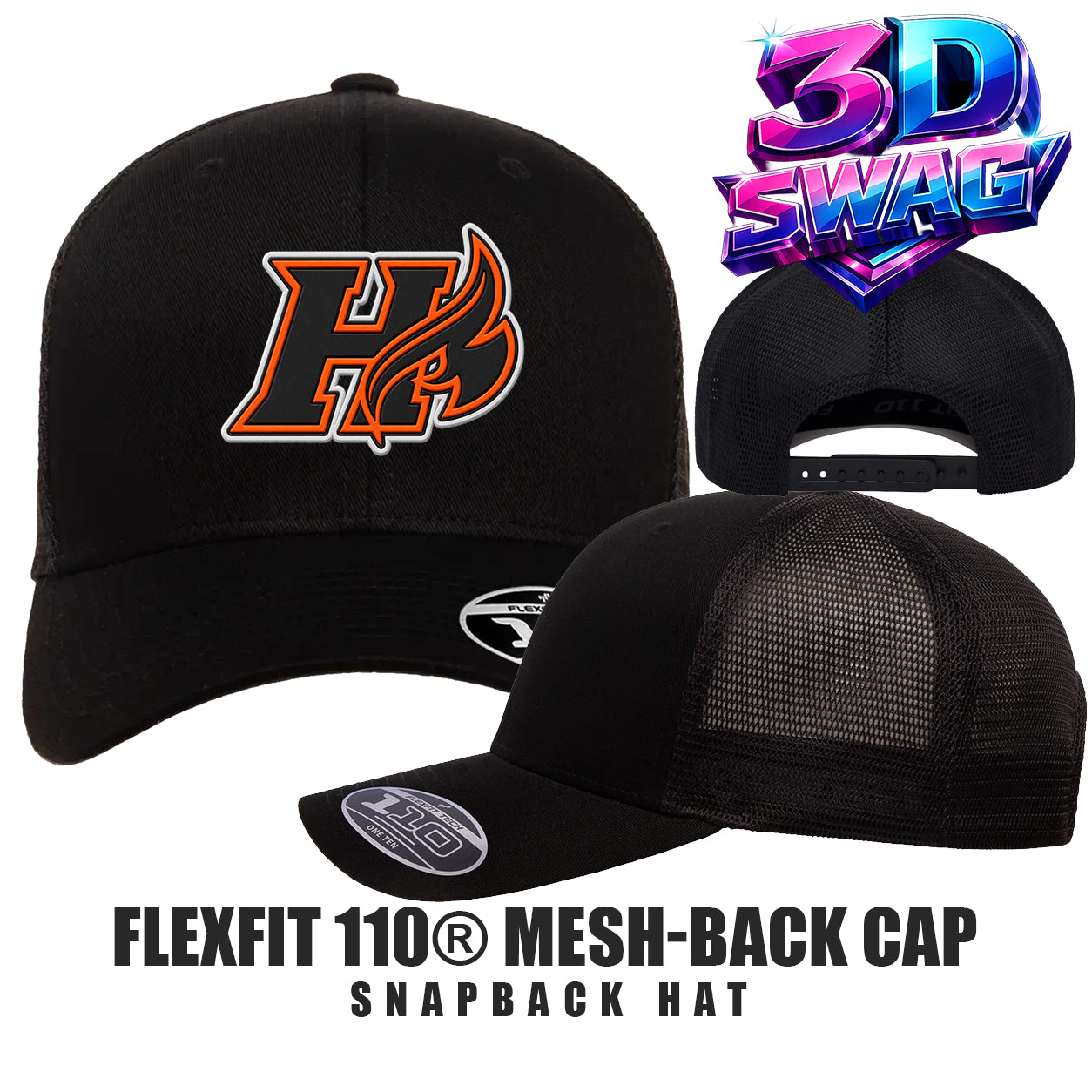 Harrisburg Heat Softball - Flexfit 110M Adult 110reg Mesh Cap