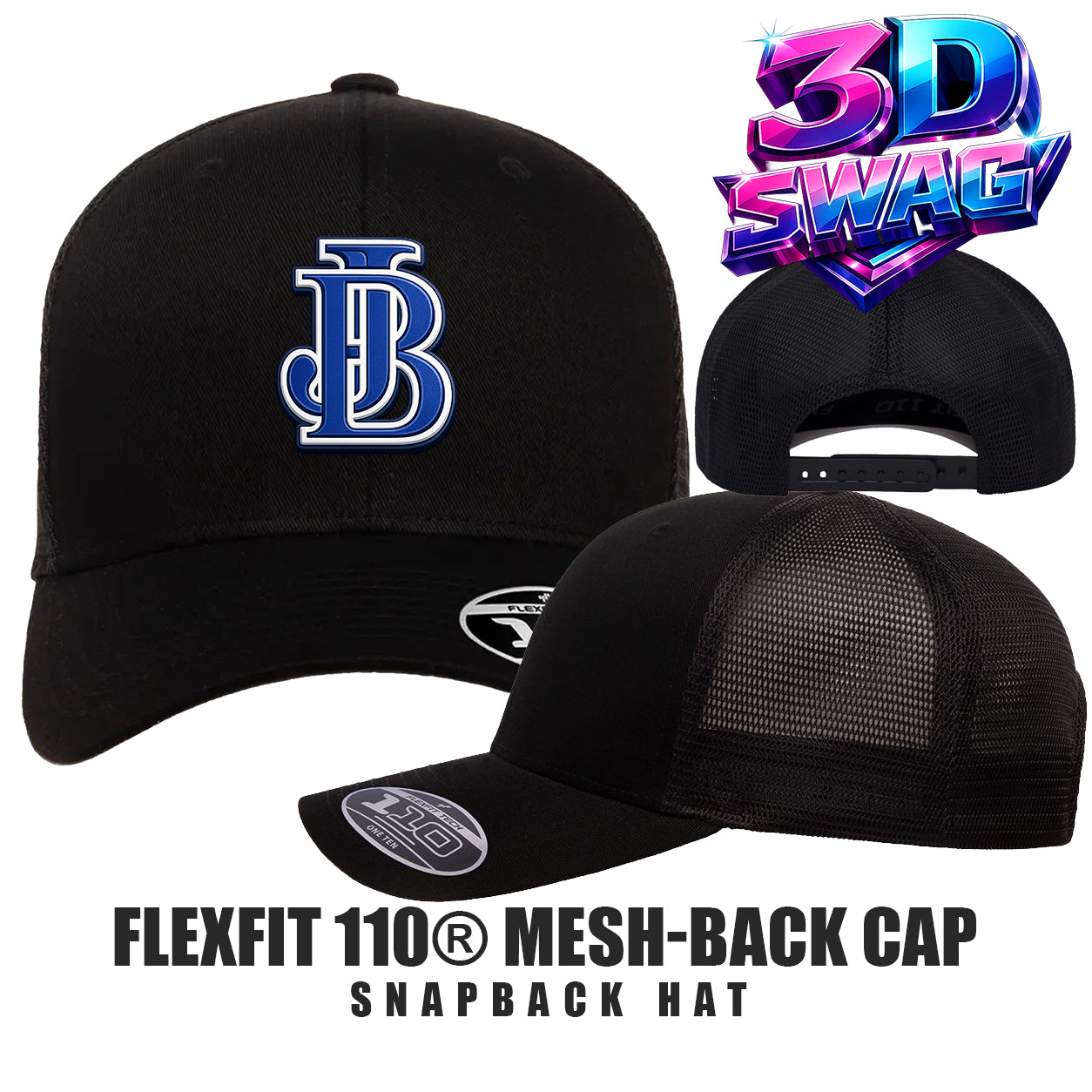 Jax Beach Baseball - Flexfit 110M Adult 110reg Mesh Cap