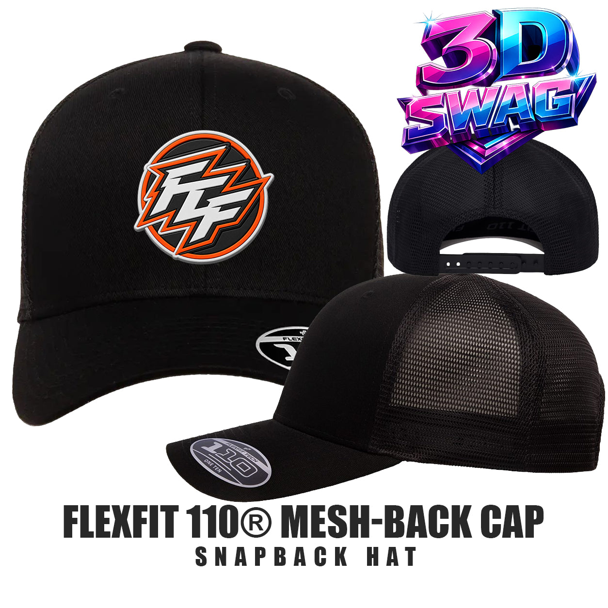 FCF Flight Baseball - Flexfit 110M Adult 110reg Mesh Cap