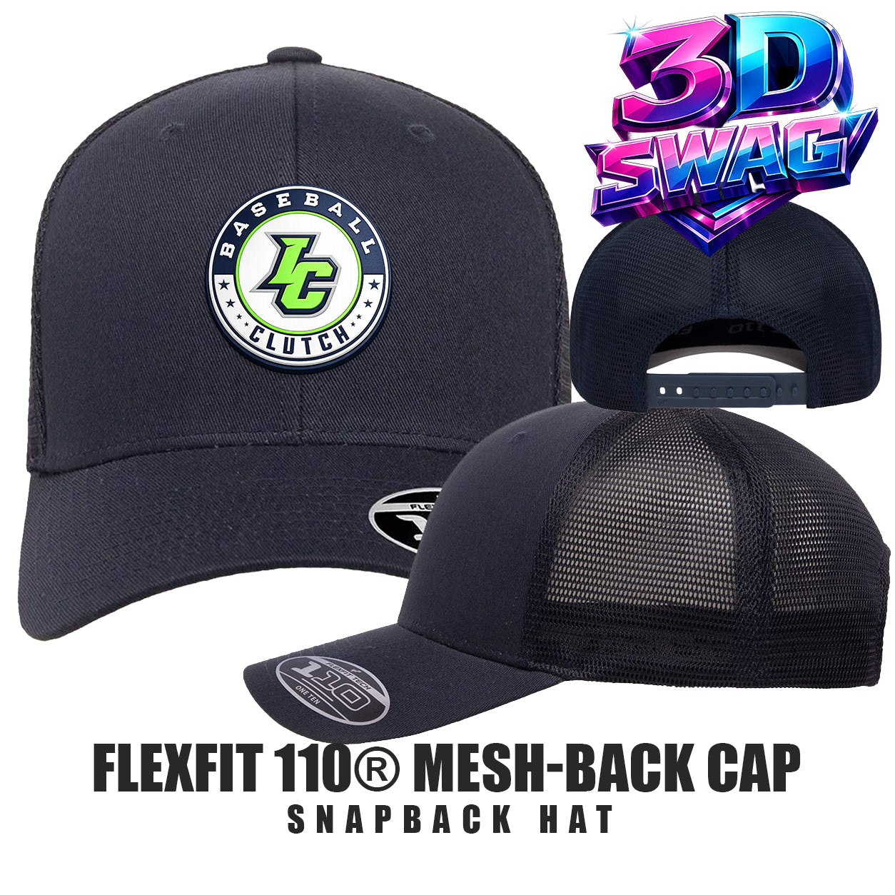 Indy Clutch Baseball - Flexfit 110M Adult 110reg Mesh Cap
