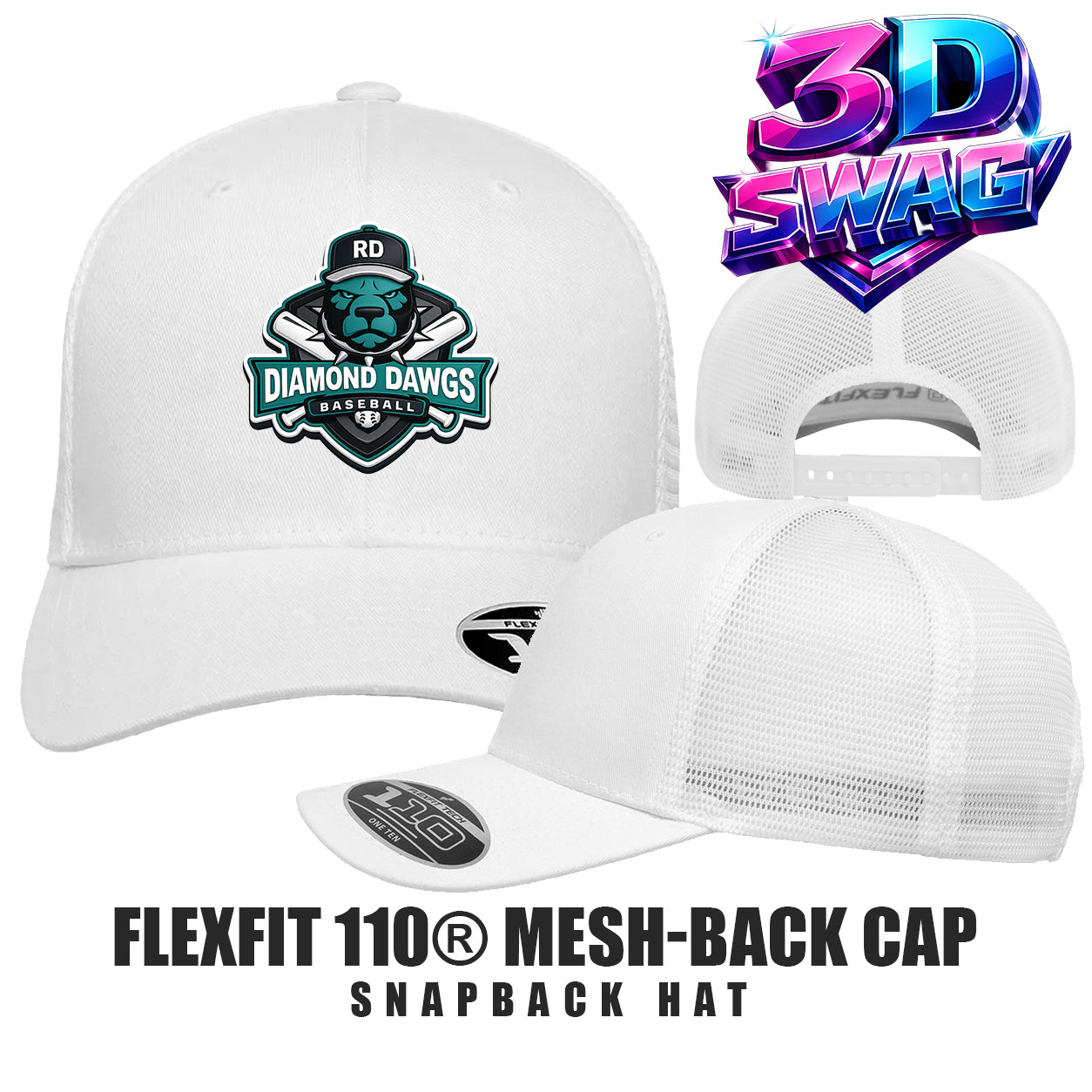 DIAMOND DAWGS - Flexfit 110M Adult 110reg Mesh Cap