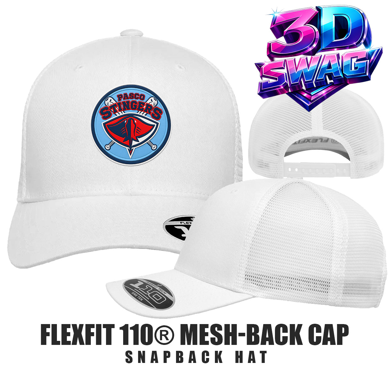 Pasco Stingers Baseball - Flexfit 110M Adult 110reg Mesh Cap