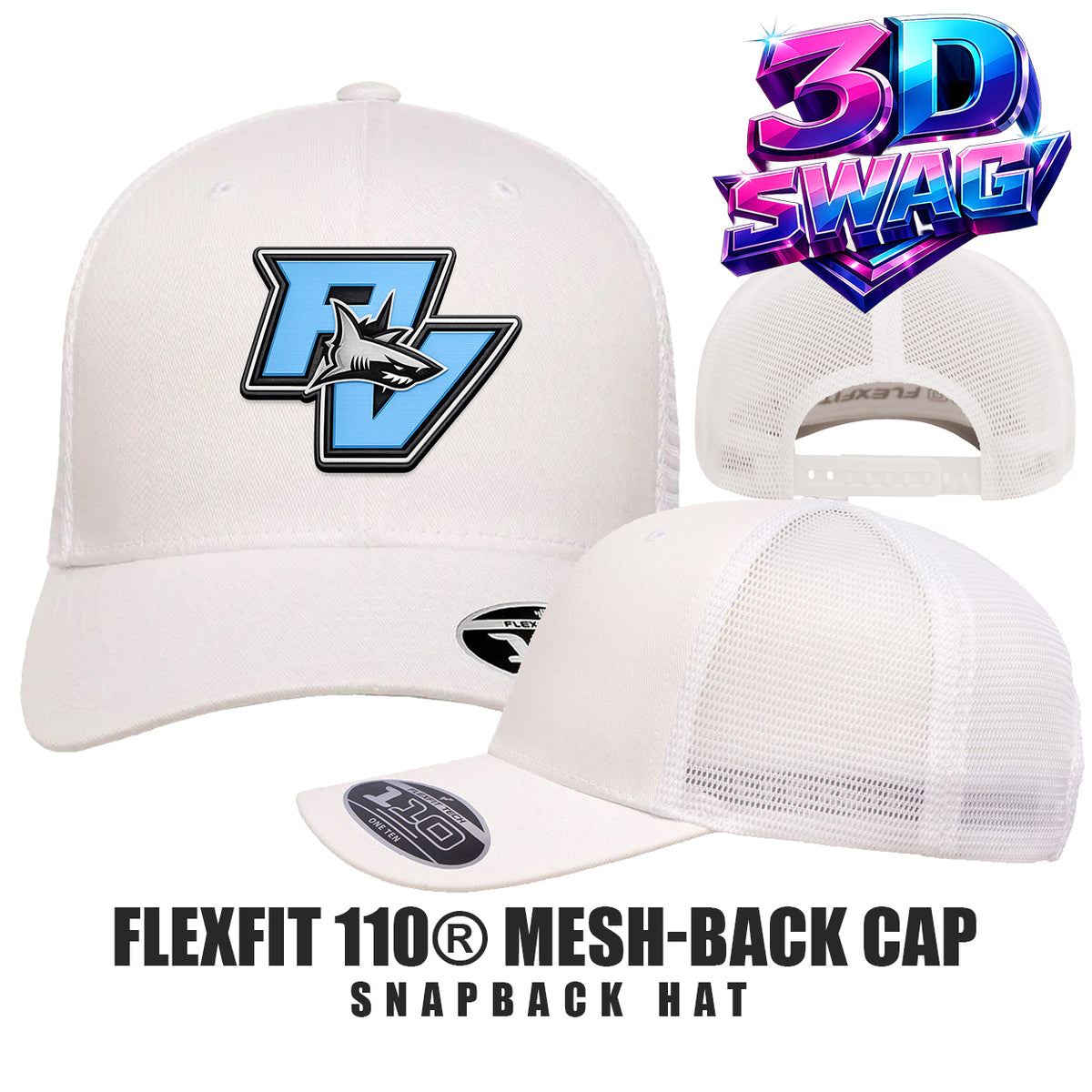 PV SHARKS - Flexfit 110M Adult 110reg Mesh Cap