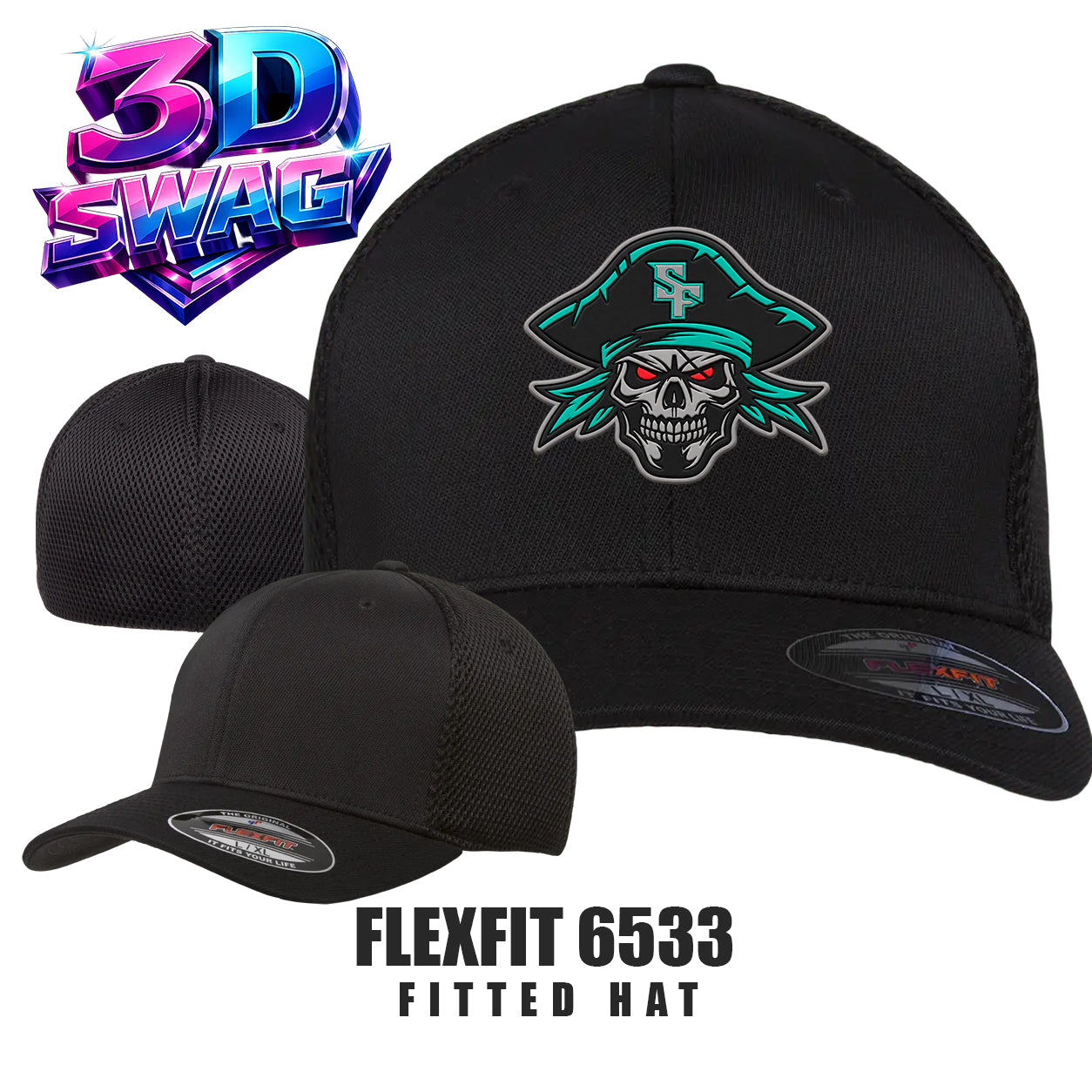 South Florida Pirates - Flexfit 6533 Adult Ultrafibre and Airmesh Cap