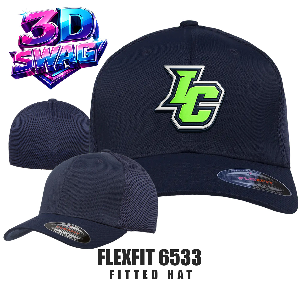 Indy Clutch Baseball - Flexfit 6533 Adult Ultrafibre and Airmesh Cap