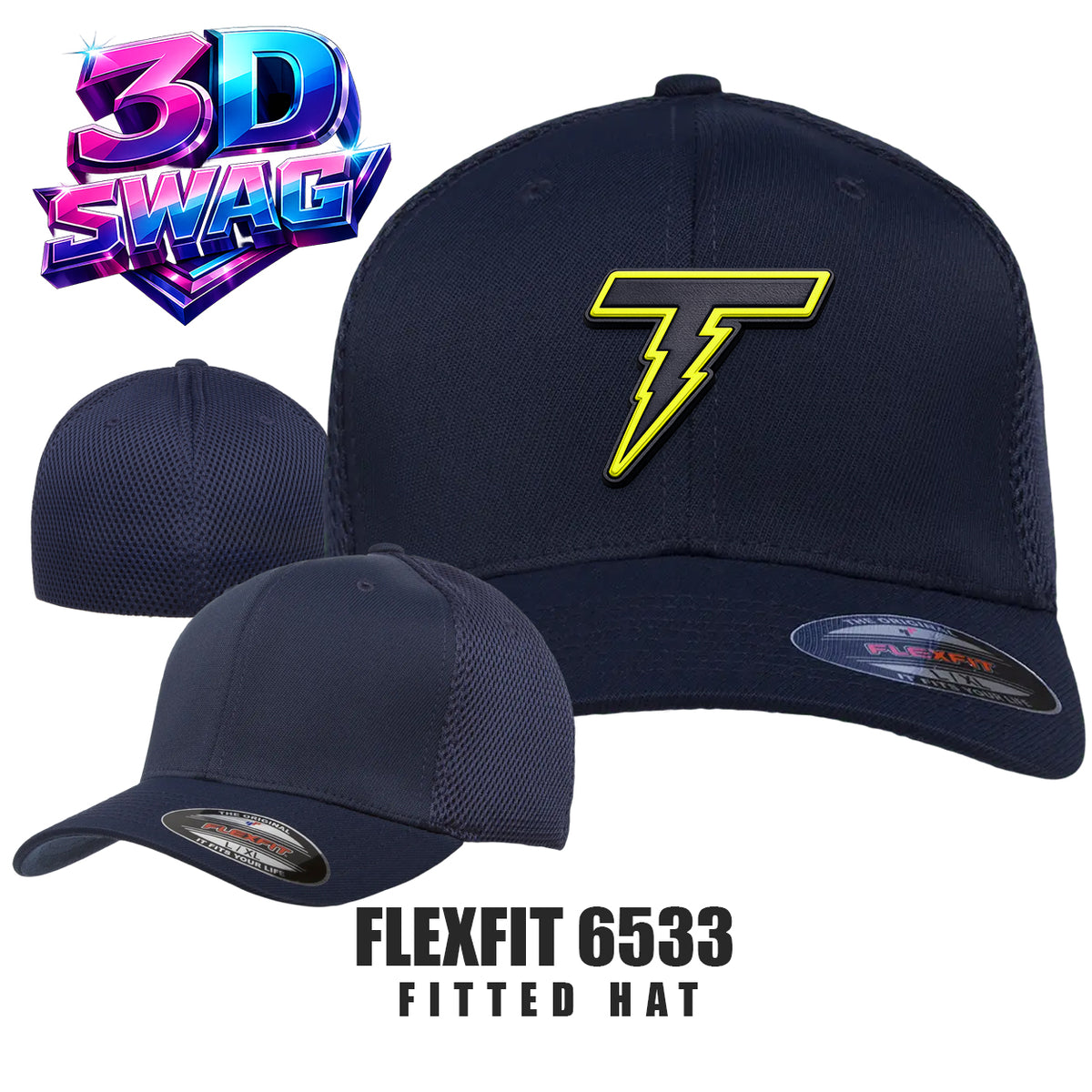 THUNDER - Flexfit 6533 Adult Ultrafibre and Airmesh Cap