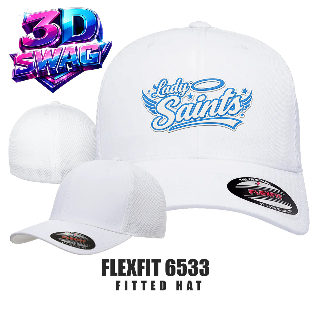 Lady Saints Softball - Flexfit 6533 Adult Ultrafibre and Airmesh Cap