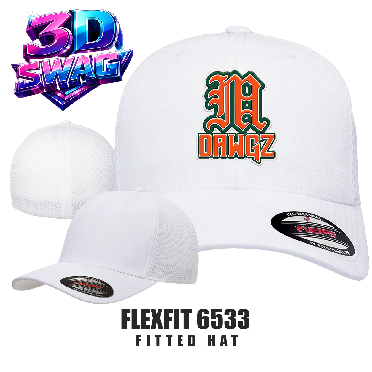 Miami Metro Dawgz - Flexfit 6533 Adult Ultrafibre and Airmesh Cap