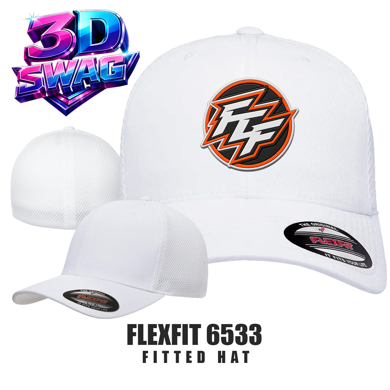 FCF Flight Baseball - Flexfit 6533 Adult Ultrafibre and Airmesh Cap