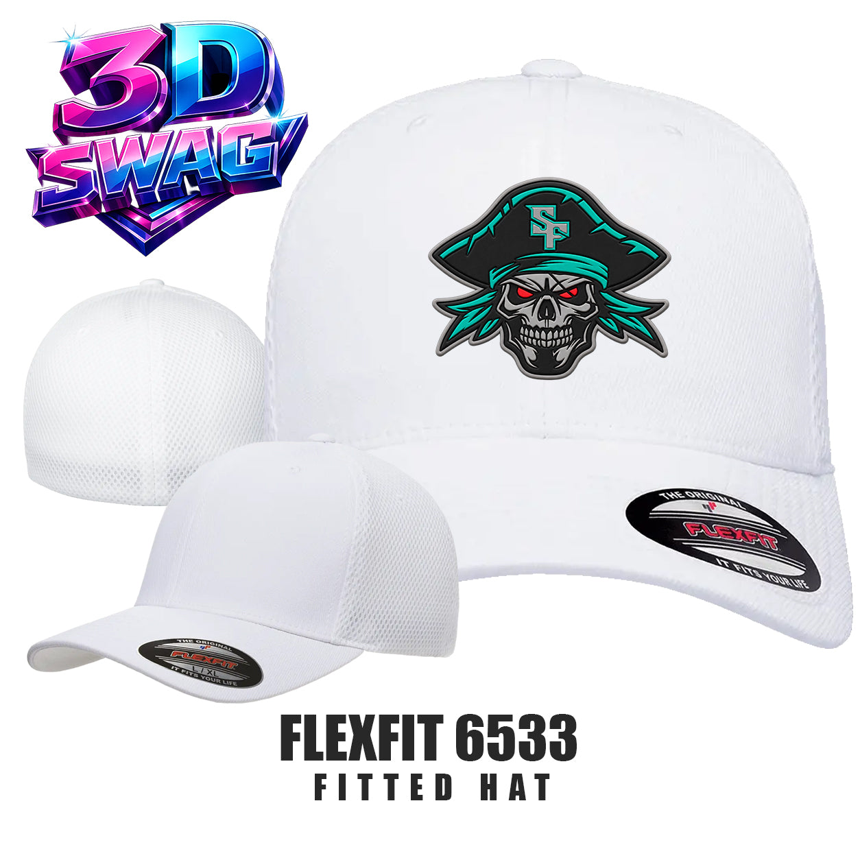 South Florida Pirates - Flexfit 6533 Adult Ultrafibre and Airmesh Cap