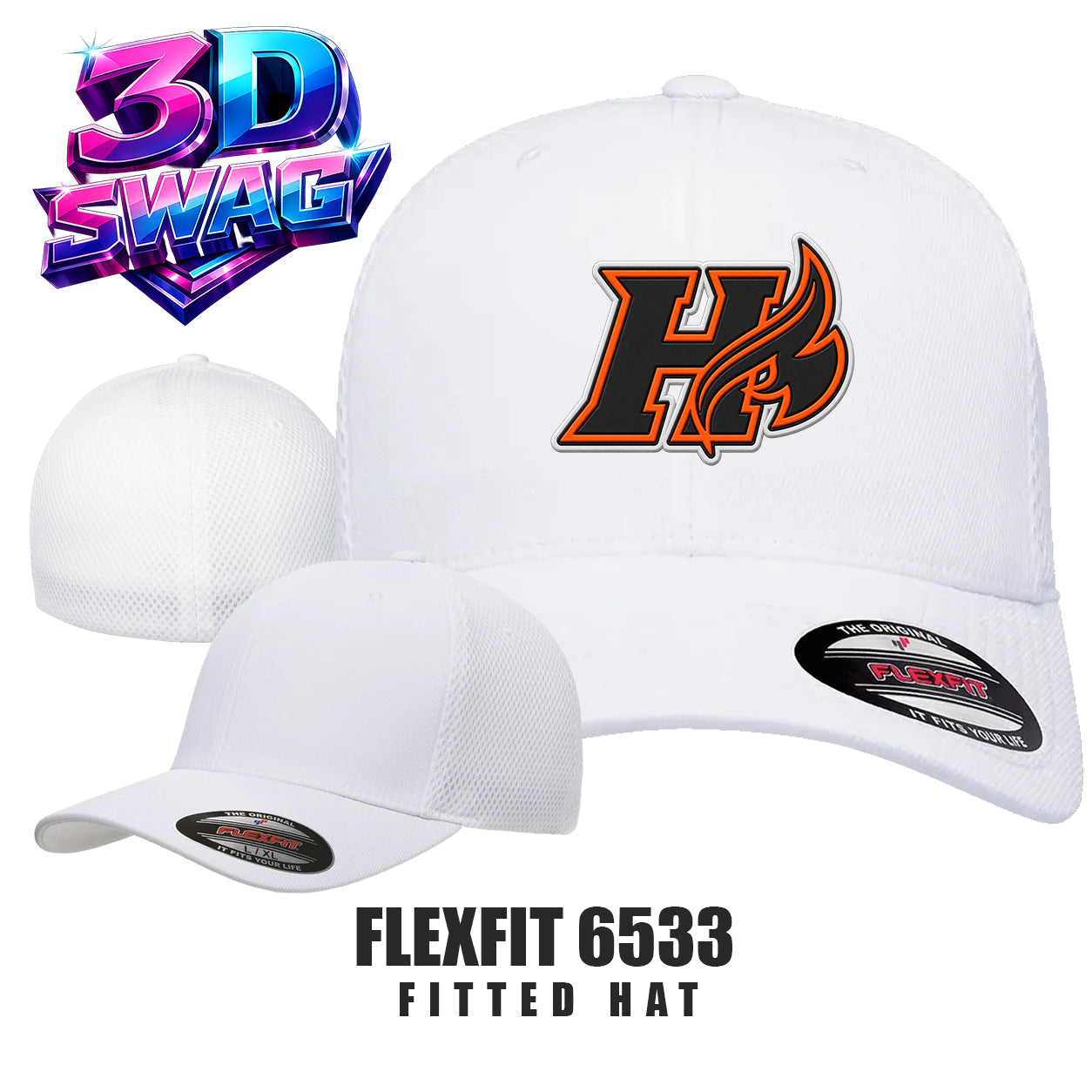 Harrisburg Heat Softball - Flexfit 6533 Adult Ultrafibre and Airmesh Cap