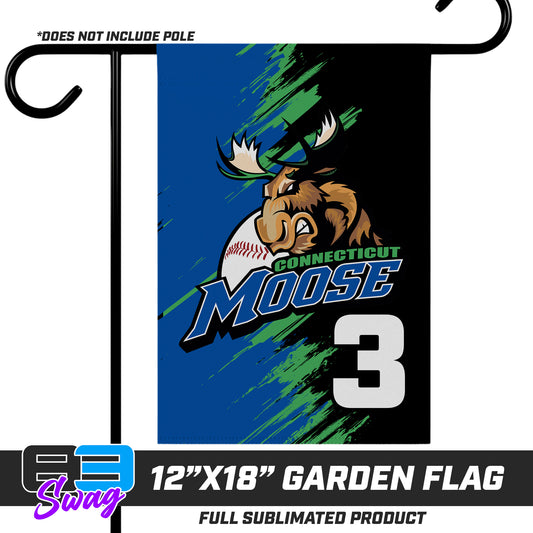 12"x18" Garden Flag - Connecticut Moose Baseball