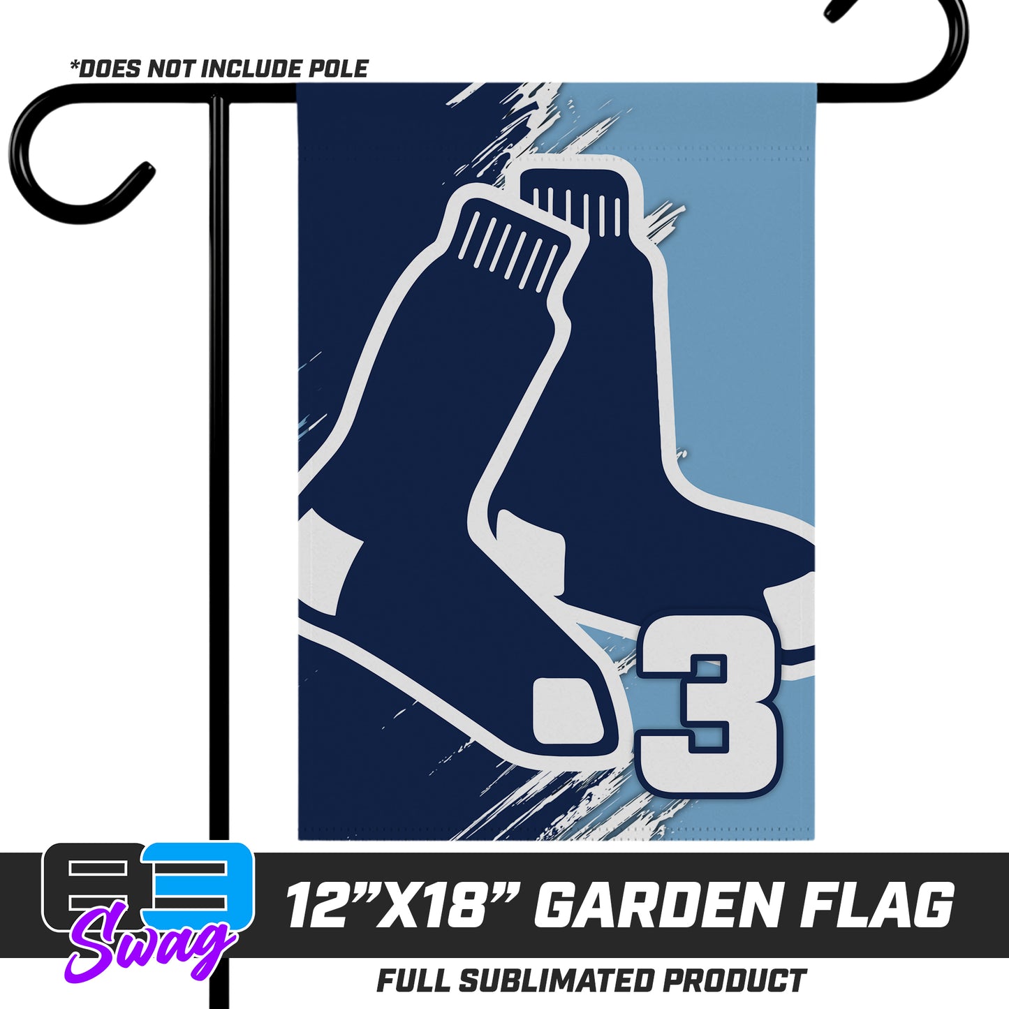 12"x18" Garden Flag - Blue Sox