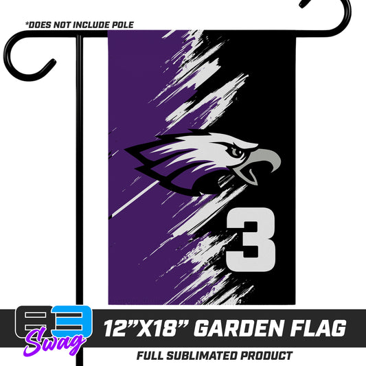 12"x18" Garden Flag - Bellmawr Purple Eagles