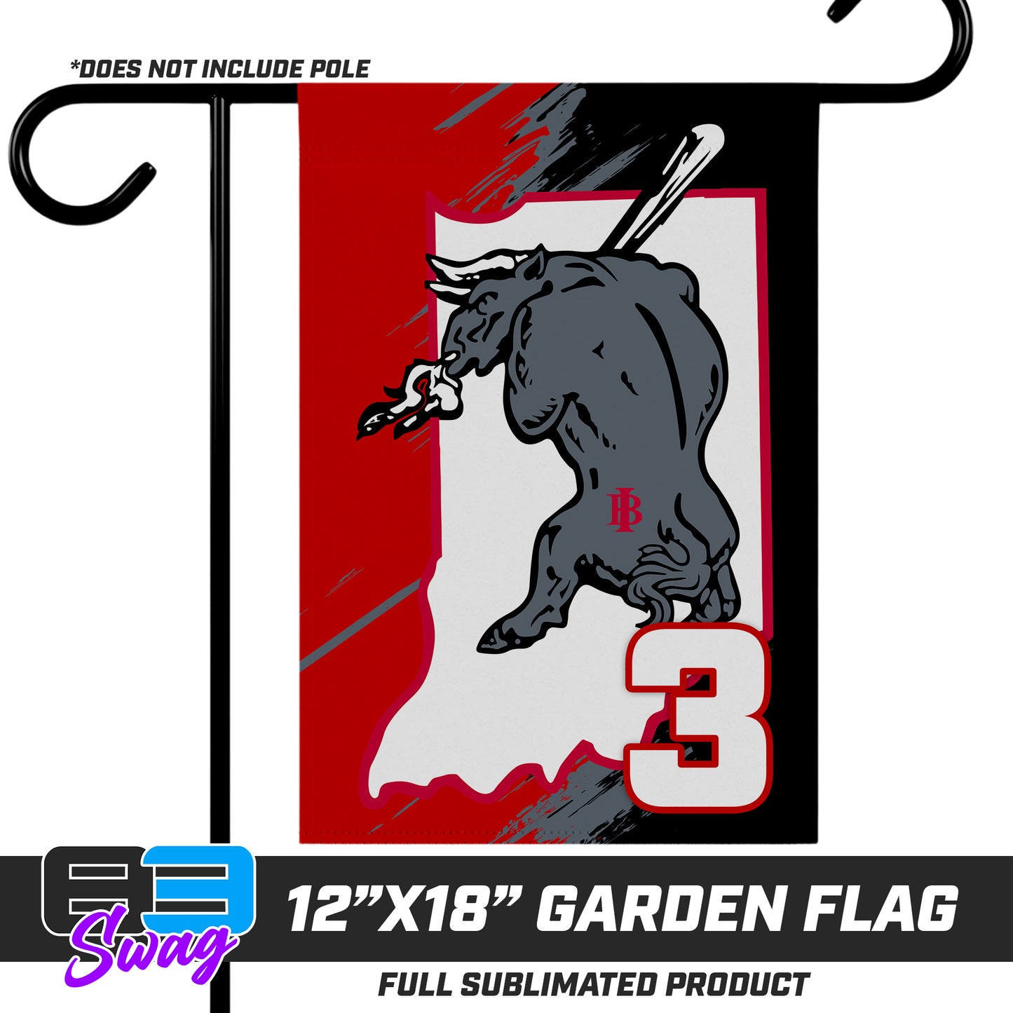 12"x18" Garden Flag - Indiana Bulls Baseball