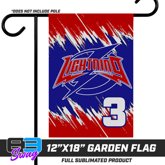 12"x18" Garden Flag - Palm Beach Gardens Lightning