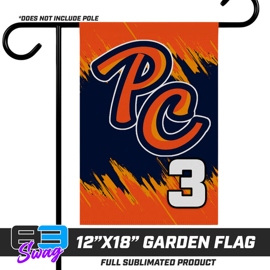 12"x18" Garden Flag - Peach Clobbers Baseball